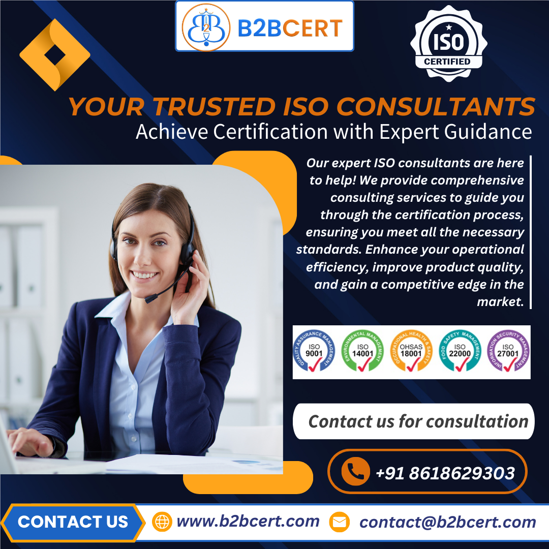 B2BCERT, we specialize in offering internationally recognized ISO certification